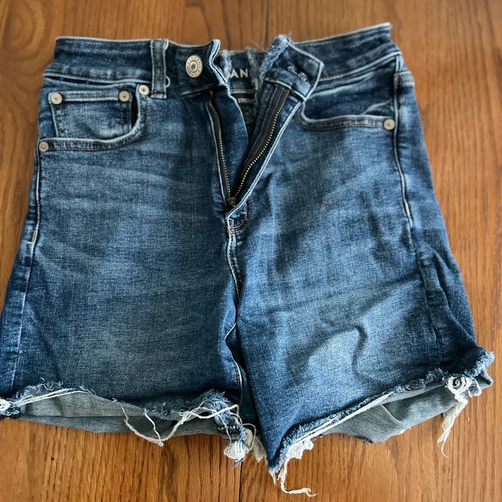 Denim High Rise Midi Women's Shorts